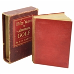 1936 Fifty Years of American Golf Ltd Ed Book Signed by Author H.B. Martin with Slipcover #142/355