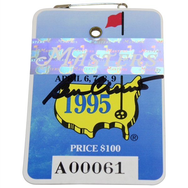 Ben Crenshaw Signed 1995 Masters Tournament SERIES Badge #A00061 JSA ALOA