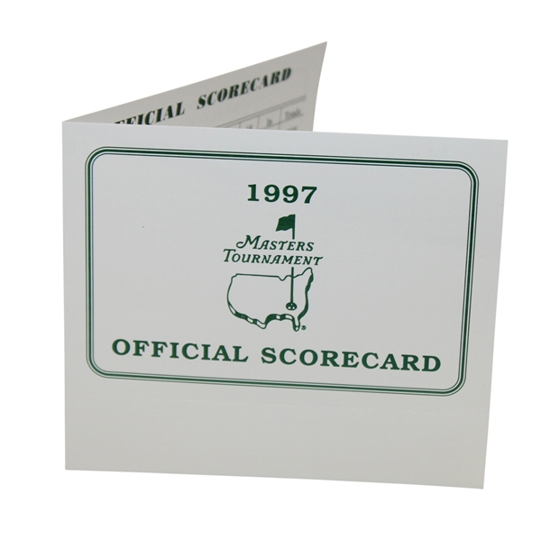 1997 Masters Tournament Official Scorecard - Tiger Woods First Masters Win