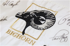 Payne Stewart, Fred Couples, Tom Watson & Azinger Signed Skins Game at Bighorn Course Flag JSA ALOA