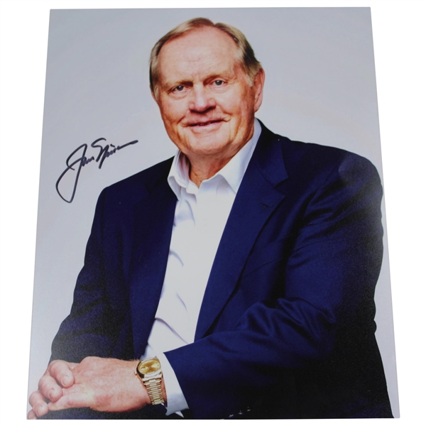 Jack Nicklaus Signed Navy Jacket White Shirt Signed Photo JSA ALOA