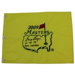 Gary Player Signed 2009 Masters Embroidered Flag with Years Won & Final JSA ALOA
