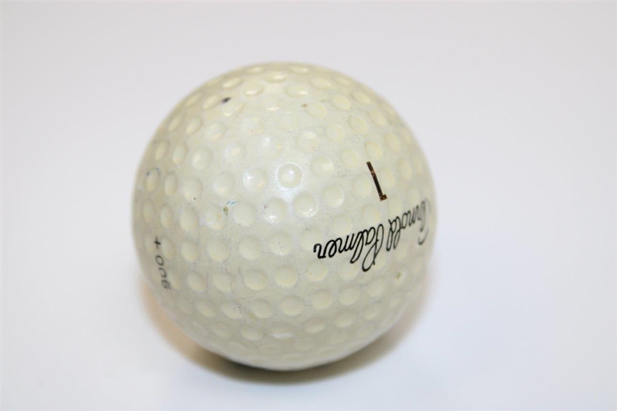 Arnold Palmer Signed Personal Logo 1 Golf Ball - Signed in Blue JSA ALOA