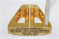 Mitsuko Kawasaki 2005 Resort Trust Ladies Tournament Winner Bobby Grace Gold Plated Putter