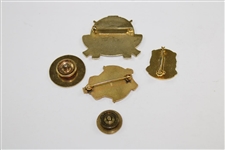 Five (5) Canadian Golf Club & Assoc. Pins/Badges Quebec, Westmount, Ottawa, Seniors, Burlington