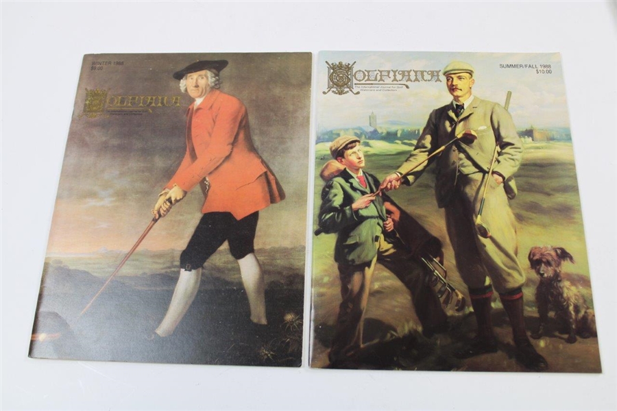 Group of Five (5) Golfiana Historical & Collectors Magazines 1988-89