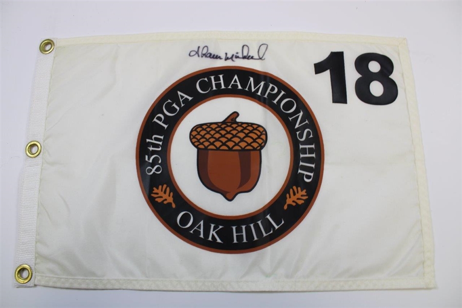 Five (5) Signed US Open Embroidered & Screen Flags JSA ALOA