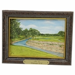 Small Colonial Country Club Hole #16 Art Print on Canvas - Framed