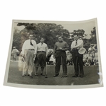 Bobby Jones, Gene Sarazen & Two Others at Dunedin Early 1940s Photograph 