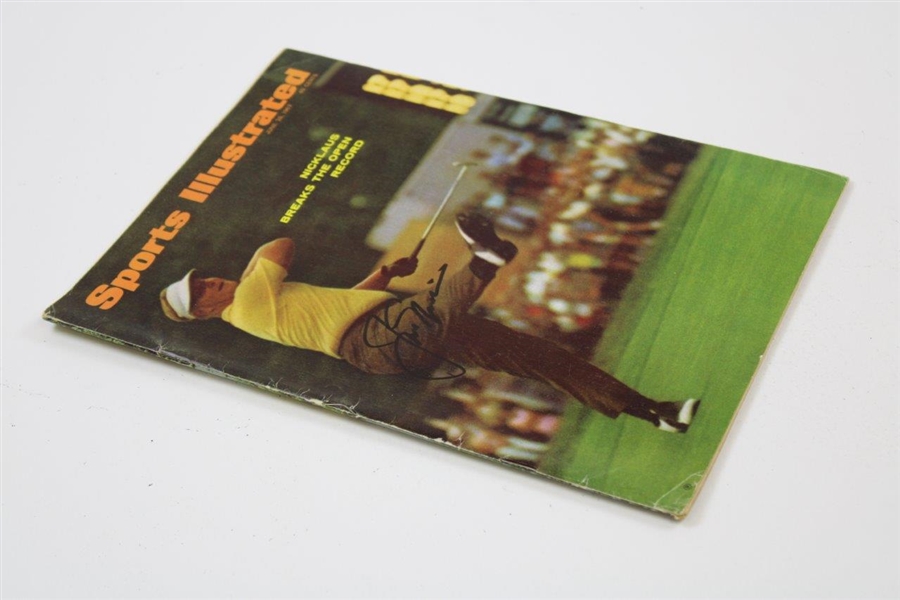 Jack Nicklaus Signed 1967 Sports Illustrated 'Breaks the Open Record' Magazine - June 26th JSA ALOA