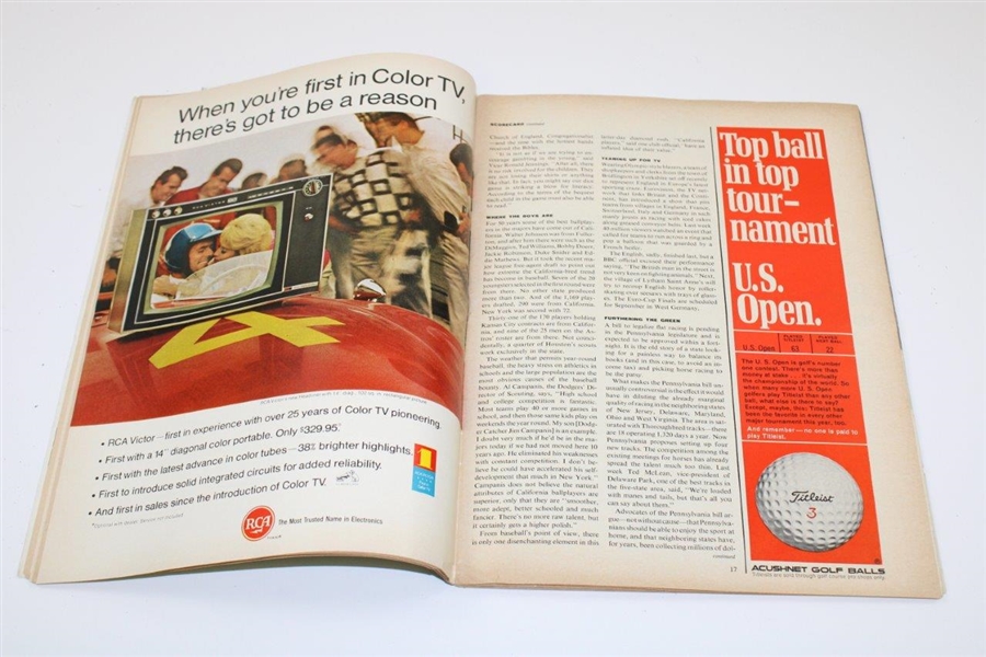 Jack Nicklaus Signed 1967 Sports Illustrated 'Breaks the Open Record' Magazine - June 26th JSA ALOA