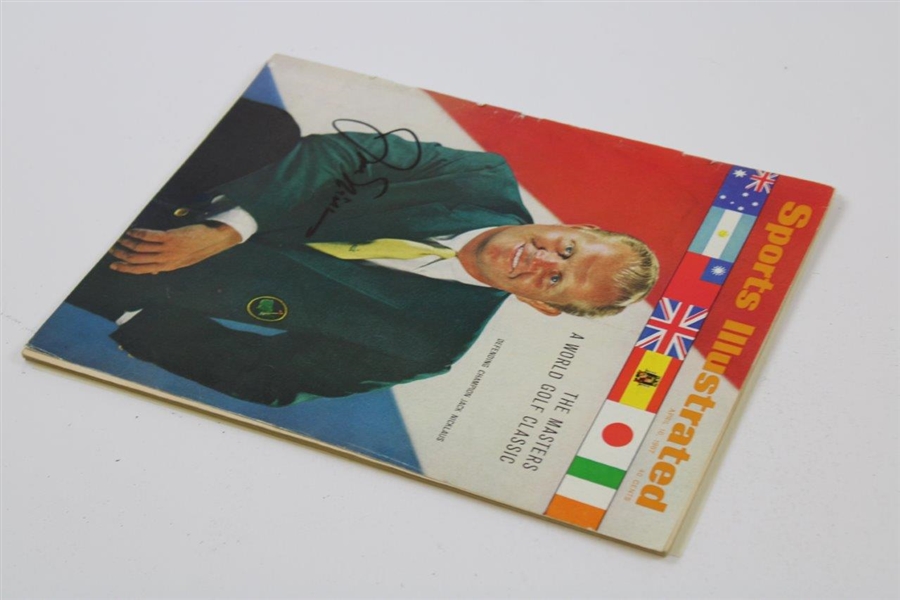 Jack Nicklaus Signed 1967 Sports Illustrated 'The Masters A World Golf Classic' Magazine - April 16th JSA ALOA
