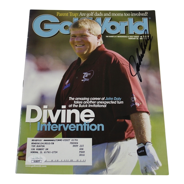 John Daly Signed 2004 Golf World Magazine - February 20th JSA #UU28277