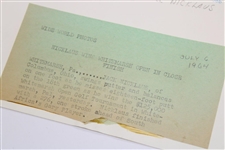Jack Nicklaus Wins 1964 Whitemarsh Open in Close Finish Wire Photograph  - 7/6/1964