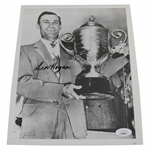 Ben Hogan Signed Black and White Holding PGA Trophy Magazine Page JSA #XX49037