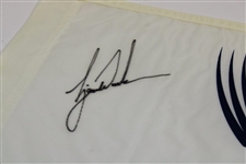 Tiger Woods & Jack Nicklaus Signed 2000 PGA at Valhalla Flag - Tiger Slam JSA #B47338