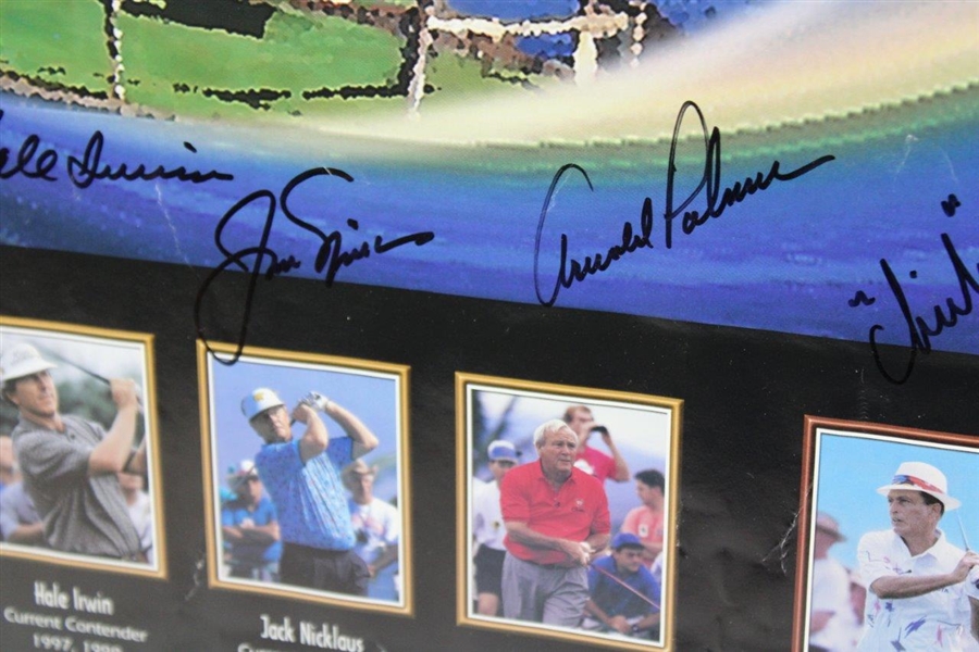 Arnie, Jack, & Gary Plus Ray, Jim, Hale, Chi-Chi & Lee Signed 1999 Senior Skins Poster JSA #B47358