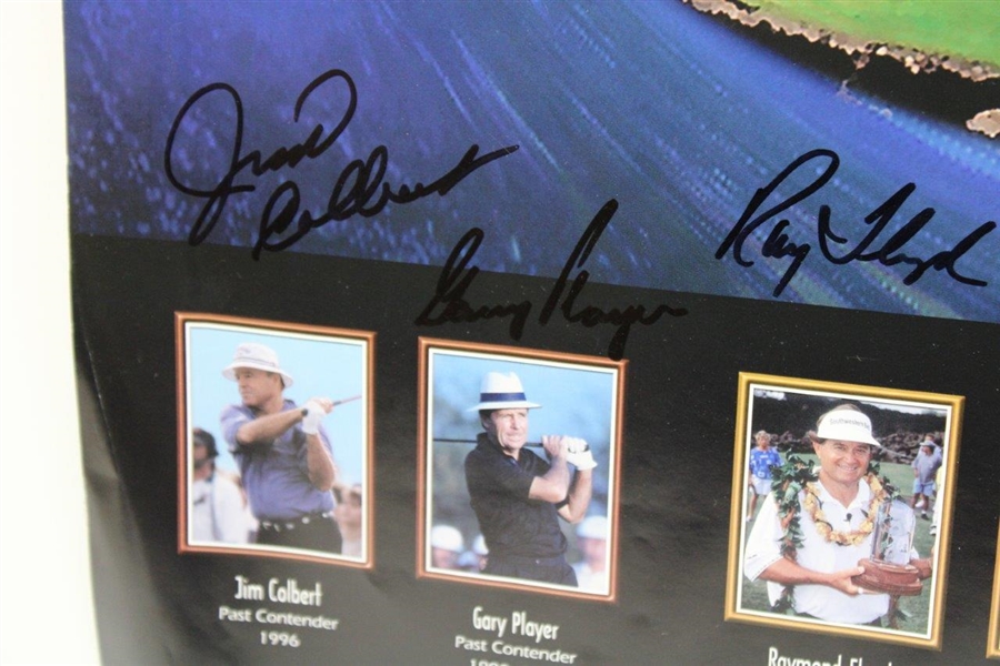Arnie, Jack, & Gary Plus Ray, Jim, Hale, Chi-Chi & Lee Signed 1999 Senior Skins Poster JSA #B47358