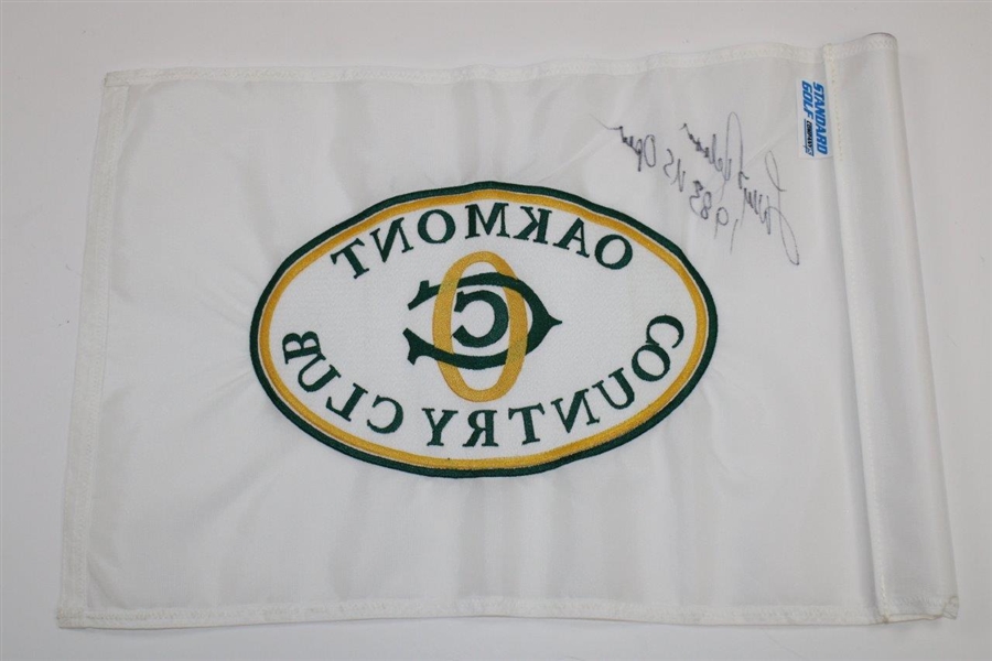 Larry Nelson Signed Oakmont Country Club Embroidered Flag with '1983 US Open' JSA ALOA