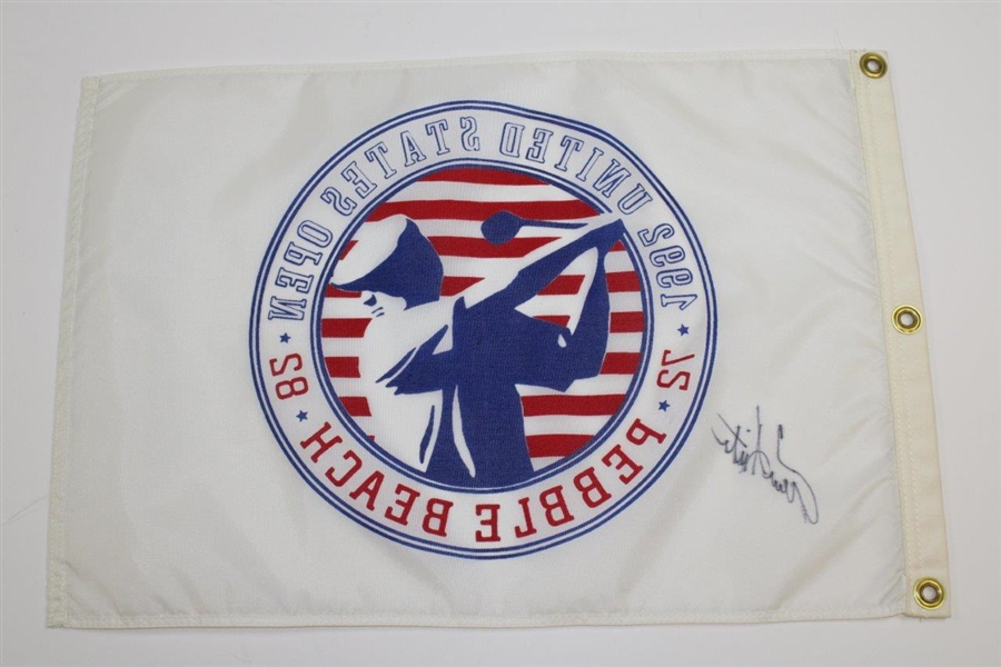 Tom Kite Signed 1992 US Open at Pebble Beach Screen Flag JSA ALOA