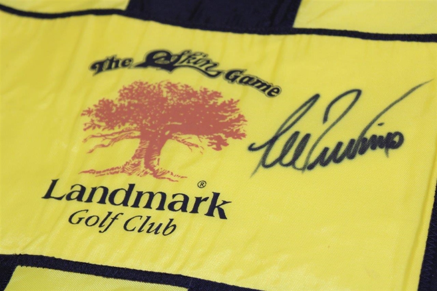 Lee Trevino Signed The Skins Game at Landmark Golf Club Course Flag JSA ALOA