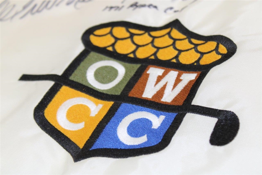 Lee Trevino, Charles Coody, & Tony Jacklin Signed OWCC Embroidered Flag with 'Ryder Cup' JSA ALOA