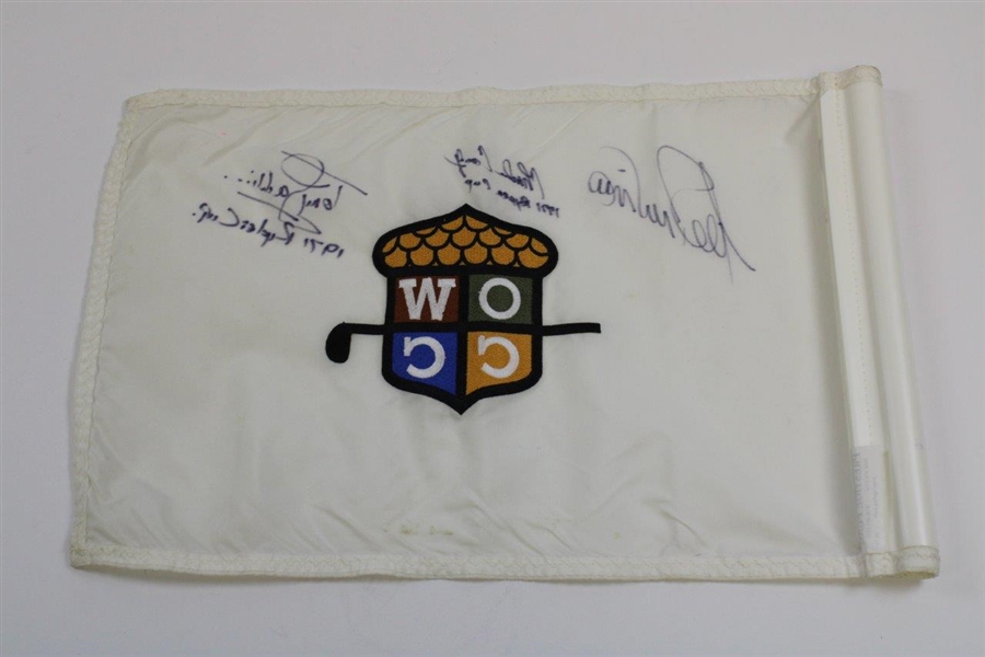 Lee Trevino, Charles Coody, & Tony Jacklin Signed OWCC Embroidered Flag with 'Ryder Cup' JSA ALOA