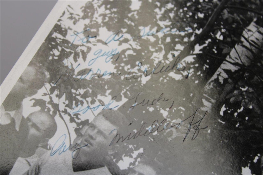 Cary Middlecoff Signed 1953 Ryder Cup Photo to Former PGA President Warren Orlick JSA ALOA