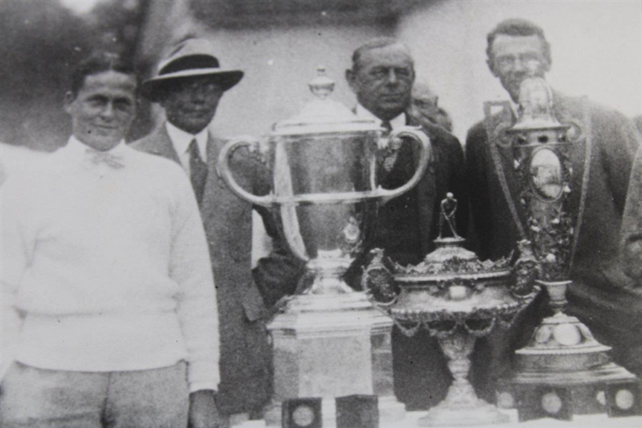 Bobby Jones Press Photo With Major Championship Trophies - Sporting News Collection 9/5/1925