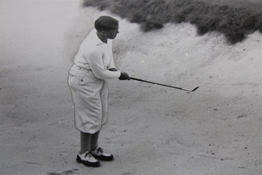 Bobby Jones Press Photo Hitting Out of Sandtrap at the 1930 US Amateur - Sporting News Collection 9/26/1930