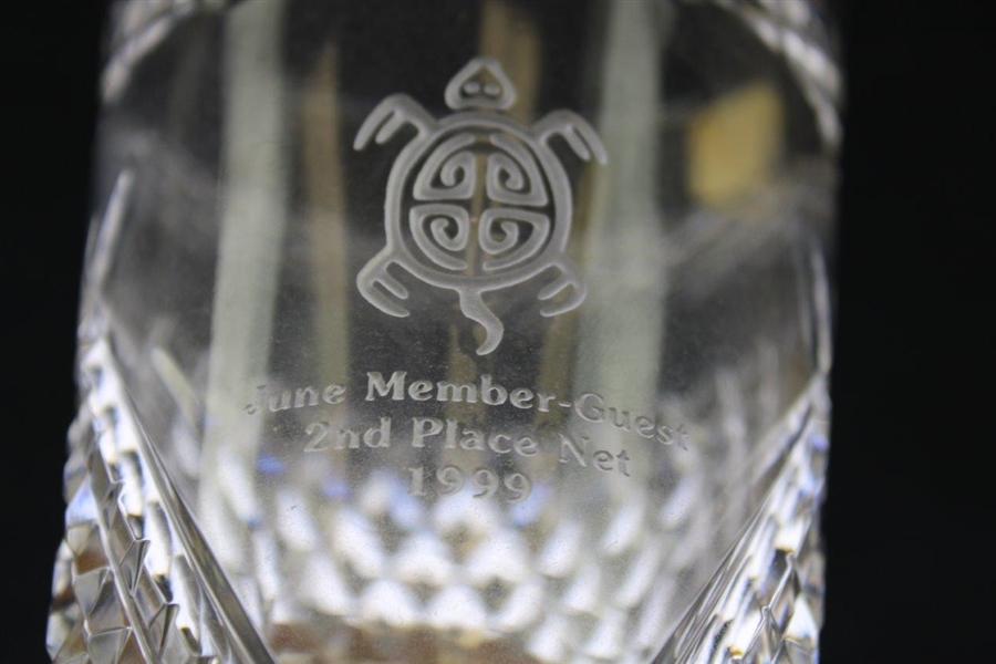 1999 Old Memorial June Member-Guest 2nd Place Net Sterling Cut Glass Trophy with Box