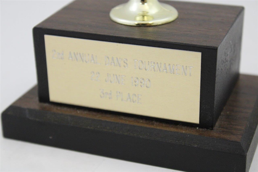 1990 2nd Annual Dan's Tournament 3rd Place Trophy - June 22nd - Charles Bridges Collection