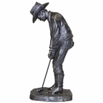 Chi-Chi Rodriguezs Pewter Putting Golfer with Cowboy Hat by Artist Michael Richer