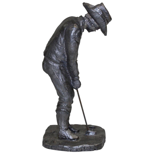 Chi-Chi Rodriguez's Pewter Putting Golfer with Cowboy Hat by Artist Michael Richer