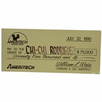 Chi-Chi Rodriguezs Personal Oversize Winners Check from 1990 Ameritech Senior Open for $75,000