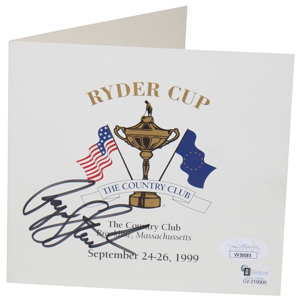 Payne Stewart Signed 1999 Ryder Cup at The Country Club Brookline Scorecard JSA #VV50085