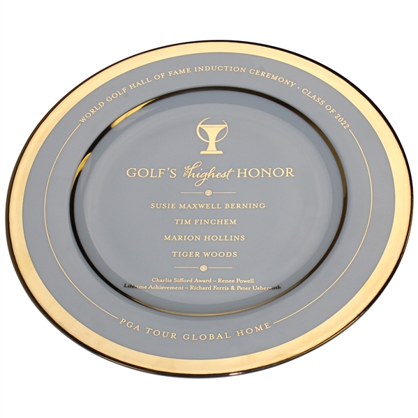 Tiger Woods & others 2022 World Golf Hall of Fame Ltd Ed Pickard Plate Induction Plate #151/400