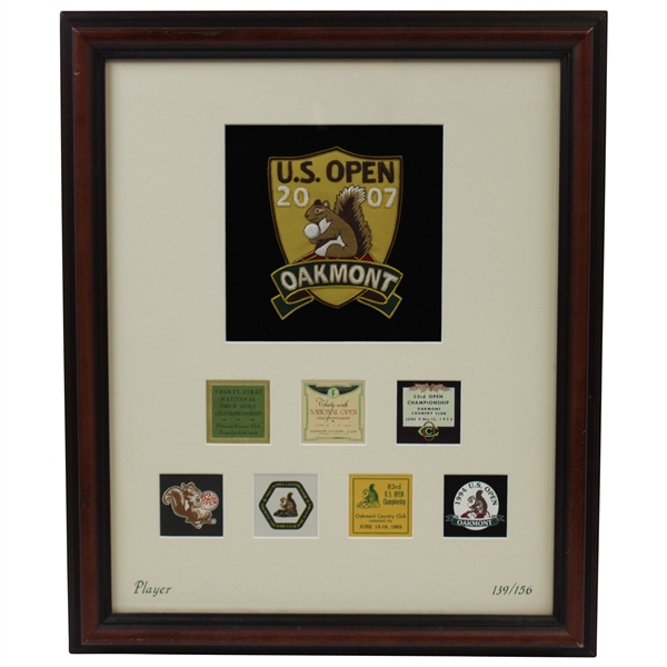 2007 US Open Championship at Oakmont CC Contestant Ltd Ed Player Gift #139/156 - Framed