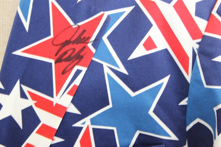John Daly Signed Personal Hand-tailored LoudMouth Red, White, & Blue Stars Themed Sport Coat JSA ALOA