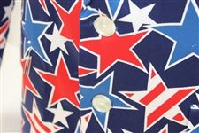 John Daly Signed Personal Hand-tailored LoudMouth Red, White, & Blue Stars Themed Sport Coat JSA ALOA