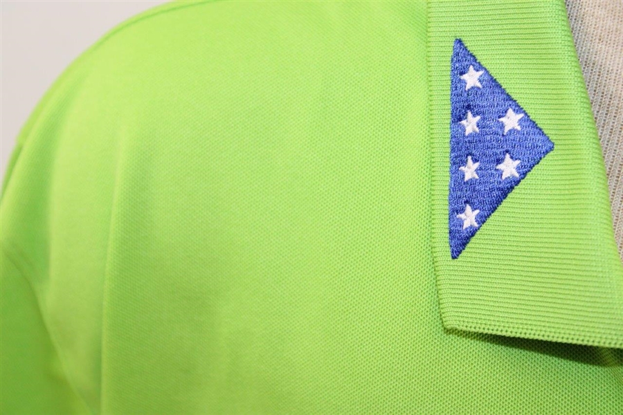 John Daly Signed Personal Match Worn Lime Green Golf Shirt with Sponsors JSA ALOA