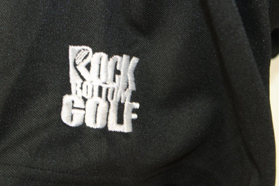 John Daly Signed Personal Match Worn Black Golf Shirt with Sponsors JSA ALOA