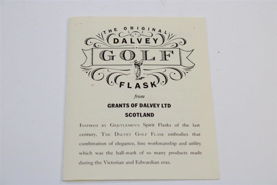 The Original' Dalvey Golf Flask From Scotland - 1/4 Pint Stainless Steel in Box