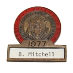 1977 US Open at Southern Hills CC Contestant Badge - Bobby Mitchell