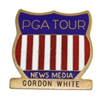 Circa 1950s-60s PGA Tour Vintage Press Shield Badge - Gordon White