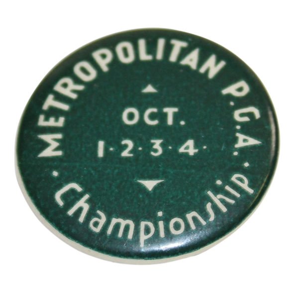 Circa 1920's Metropolitan P.G.A. Championship Badge Pin 