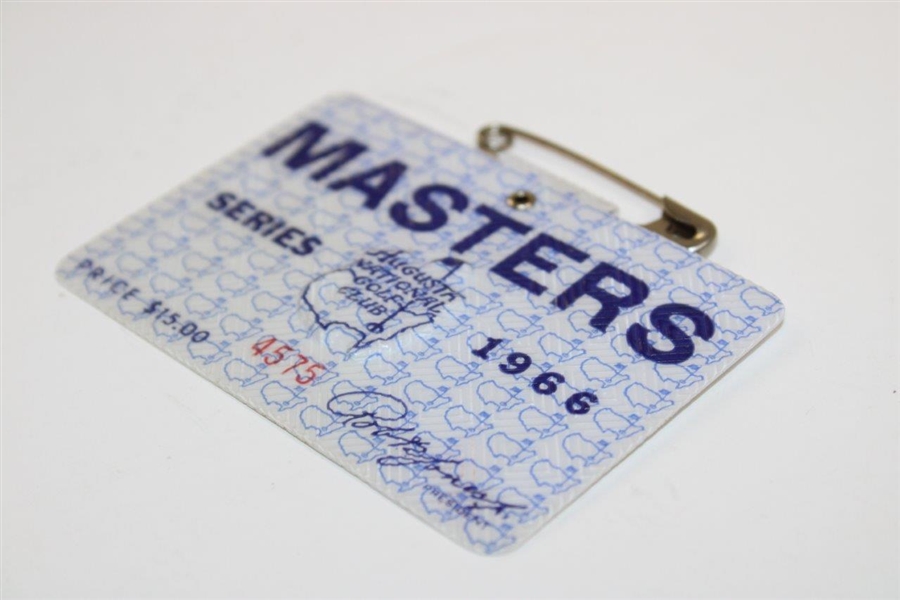 1966 Masters Tournament SERIES Badge #4575 - Jack Nicklaus Winner