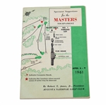 1961 Masters Tournament Official Spectator Guide - Gary Player Winner