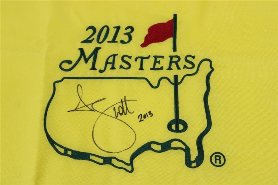 Adam Scott Signed 2013 Masters Embroidered Flag with '2013' JSA #UU96993