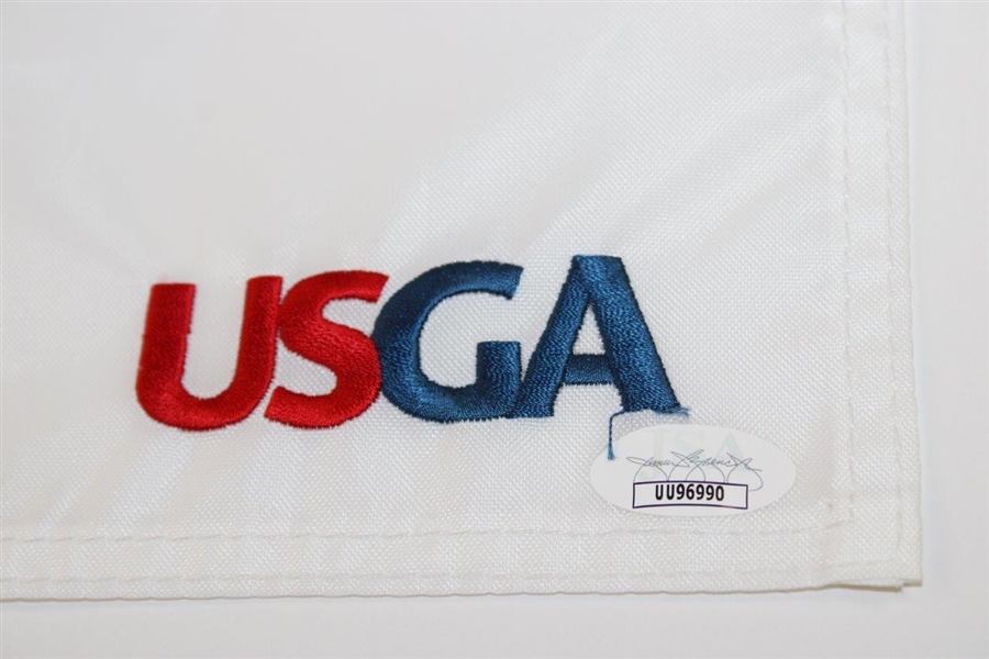 Jon Rahm Signed 2021 US Open at Torrey Pines Embroidered Flag JSA #UU96990